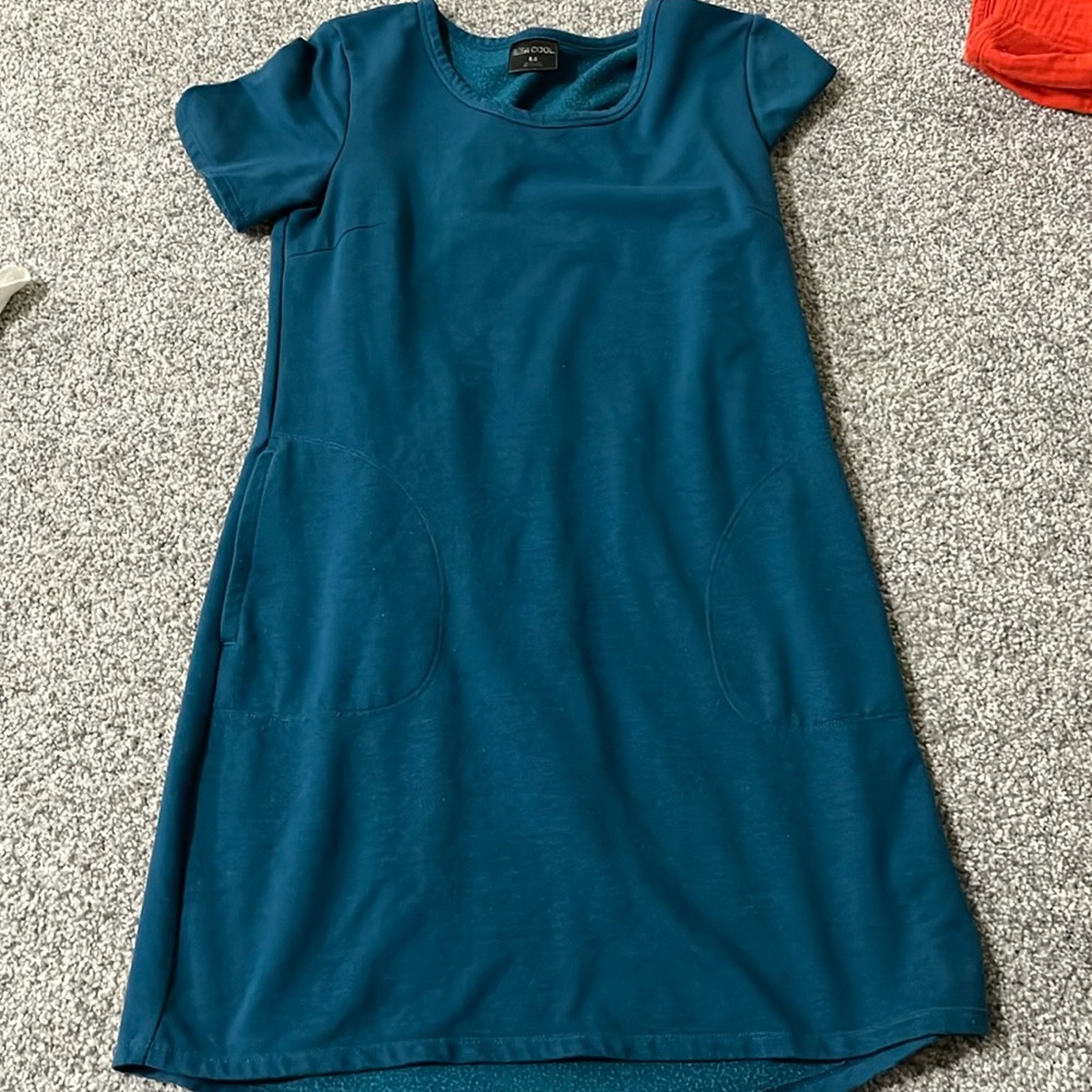 blue sun dress with pockets